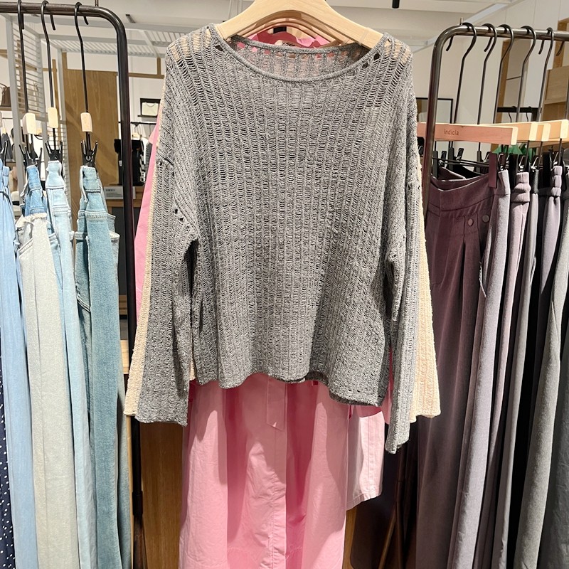 IndiciaL2C4ZZ143专柜正品标记女装秋款镂空针织衫上衣吊牌价569图片
