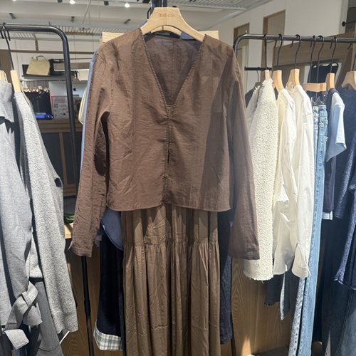 indiciaF2B5SY305N专柜正品标记女装通勤长袖空调衫吊牌价589
