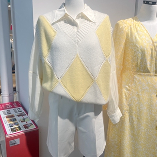 羊毛针织背心吊牌价599 春款 indicia3A201BX040专柜正品 标记女装