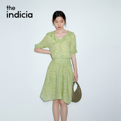 the indiciaL2B6LQ174专柜正品标记女装清新气质连衣裙吊牌价989