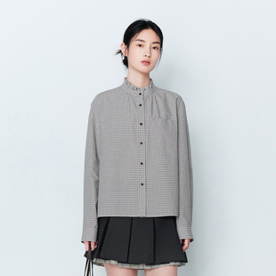吊牌价569 格纹通勤衬衫 indiciatheL2A6CS029专柜正品 标记女装