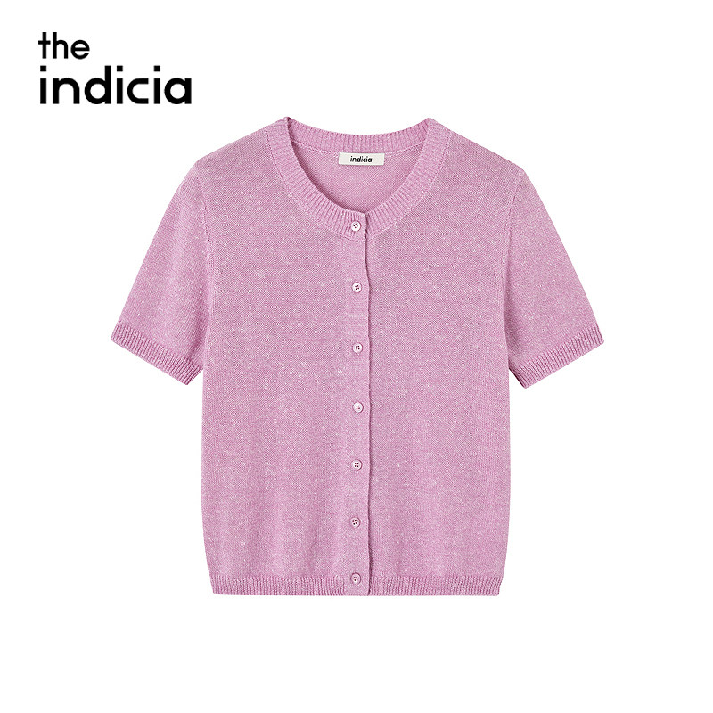 indiciaF2C5KS341N专柜正品标记女装纯色百搭基础款开衫吊牌价689