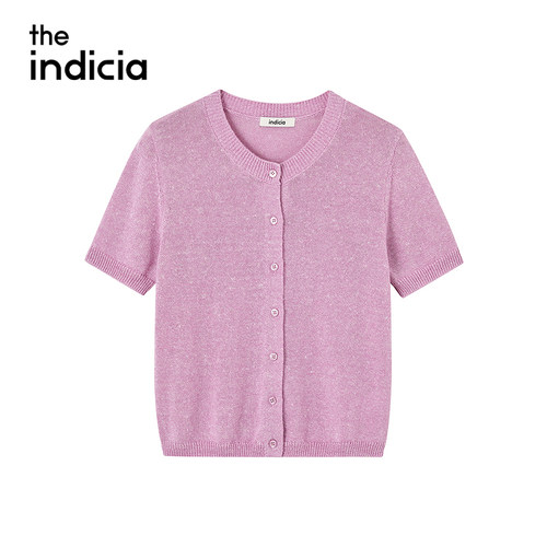 indiciaF2C5KS341N专柜正品标记女装纯色百搭基础款开衫吊牌价689