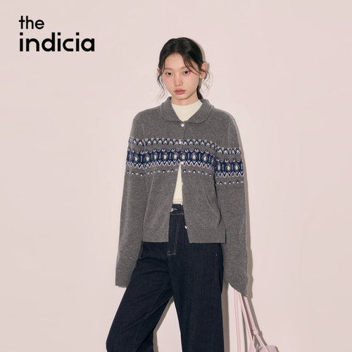the indiciaL2D6KS310Y专柜正品标记女装2026冬季新款开衫吊牌989