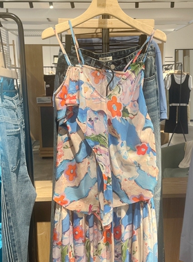 indicia5B306SY219专柜正品标记女装夏天丝花色吊带背心吊牌价789