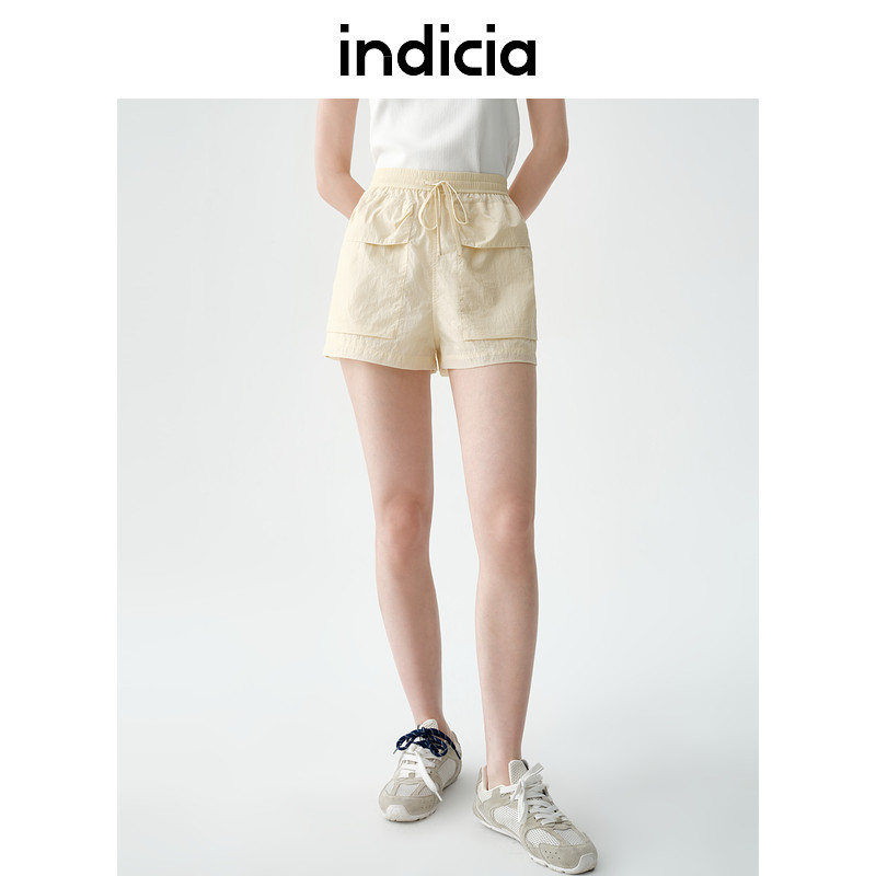 indiciaF2B5DK217F专柜正品标记女装休闲短裤宽松通勤裙裤吊牌489