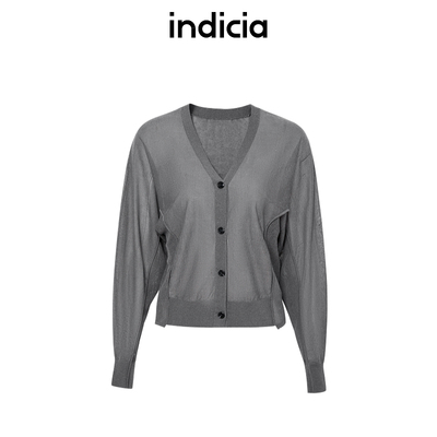 Indicia6B405KS278C专柜正品标记女装V领休闲气质开衫吊牌价599