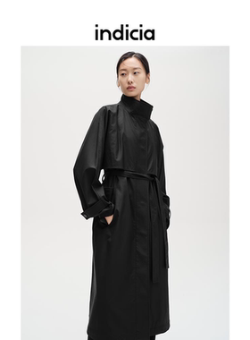 indiciaF2C4FY462C专柜正品标记女装简约风衣长款外套吊牌价2289