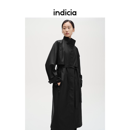 indiciaF2C4FY462C专柜正品标记女装简约风衣长款外套吊牌价2289