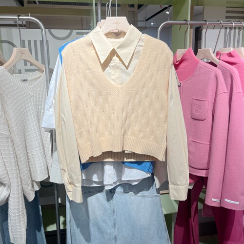 indicia5C309BX408专柜正品标记女装秋款背心马甲百搭吊牌价499