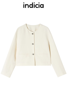 indiciaF2A5WT068C专柜正品标记女装款绵羊毛香风外套吊牌价1189