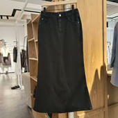 牛仔裙长款 IndiciaF2C4QZ500C专柜正品 标记女装 后开叉吊牌价699