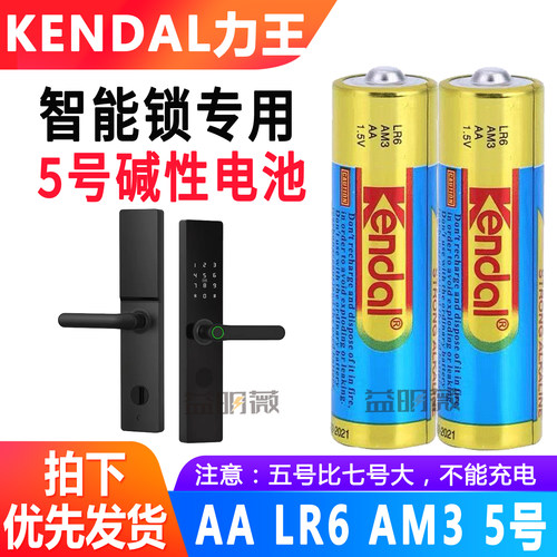 智能指纹锁5号AA碱性电池