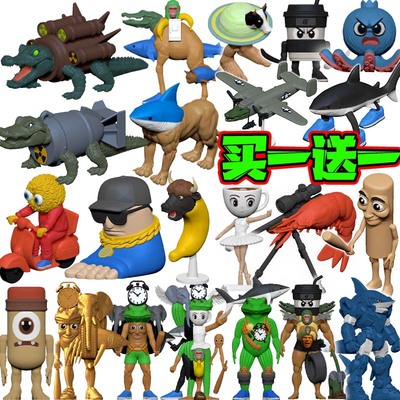 核弹鳄鱼炸弹木棍人融合怪3D手办