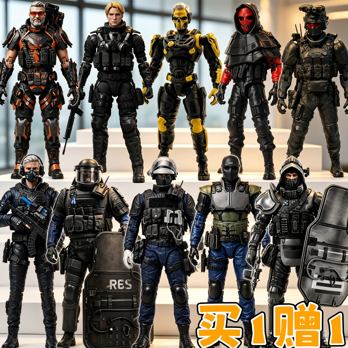 三角洲行动威龙可动关节手办无名守夜人乌鲁鲁深蓝液氮3D打印模型图片