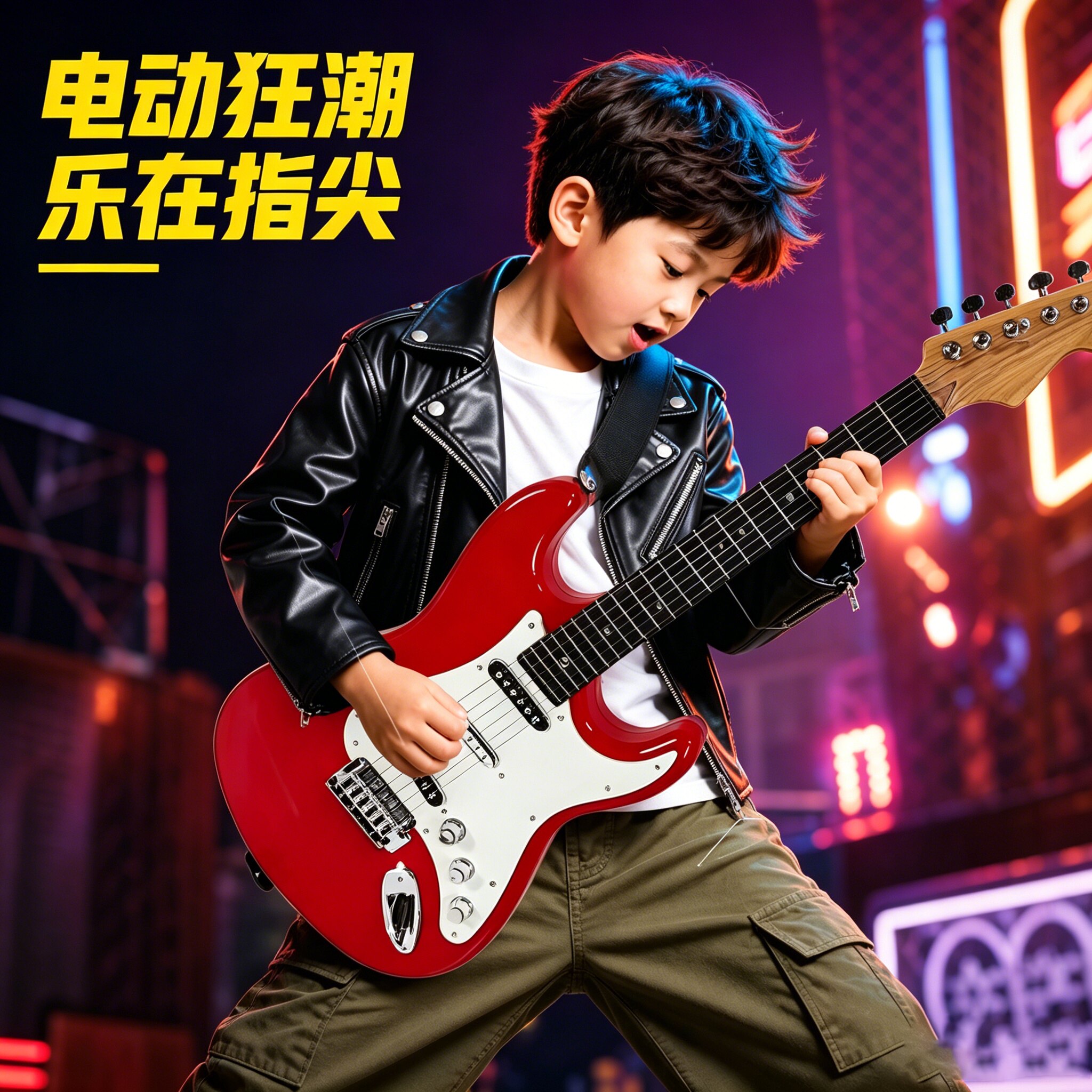 吉他儿童玩具仿真电子迷你小吉他男女孩初学者乐器可弹奏小孩礼物