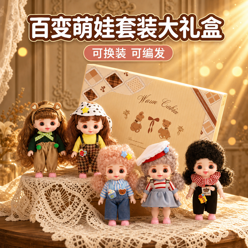 萌娃套装大礼盒女孩生日礼物