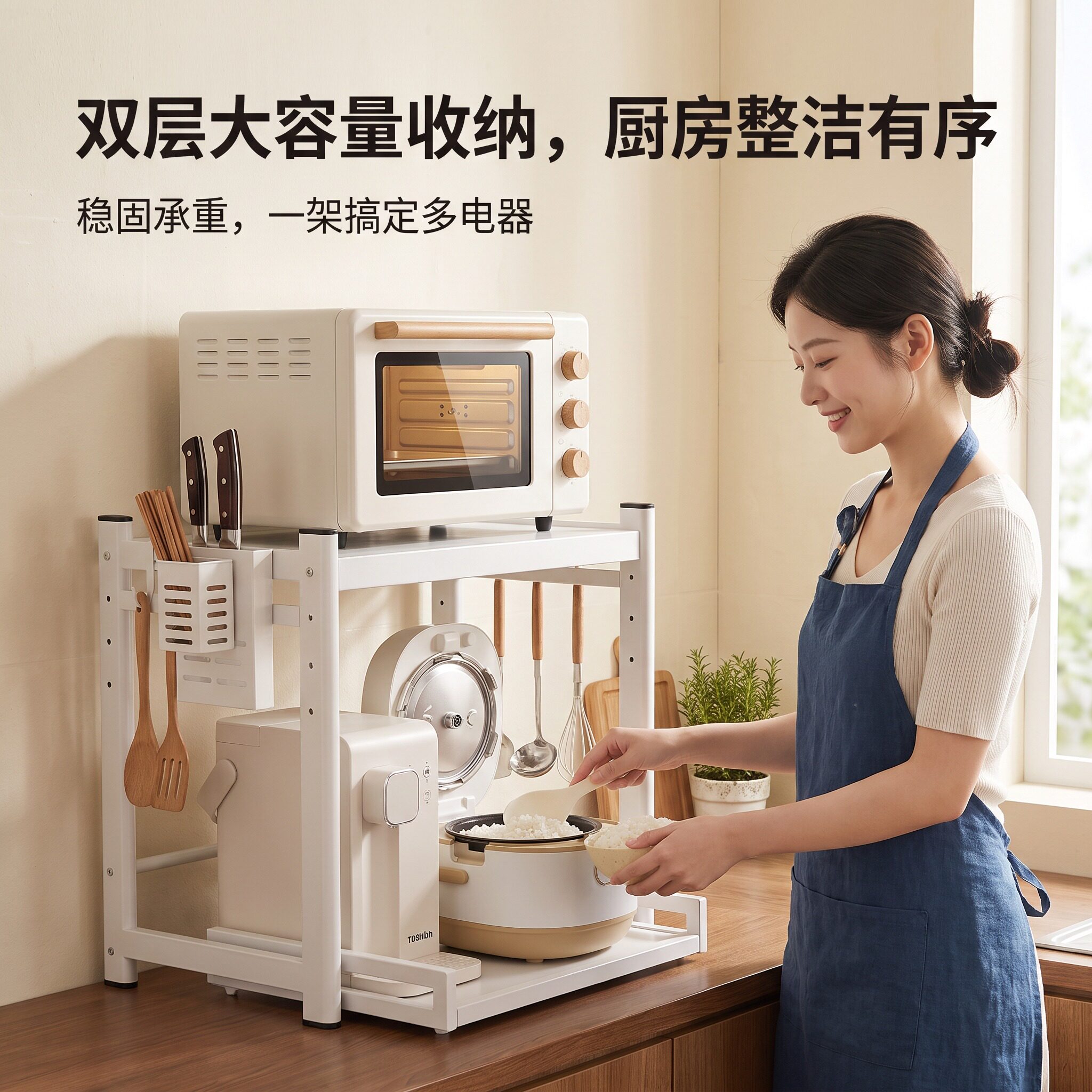 厨房橱柜微波炉置物架收纳储物架