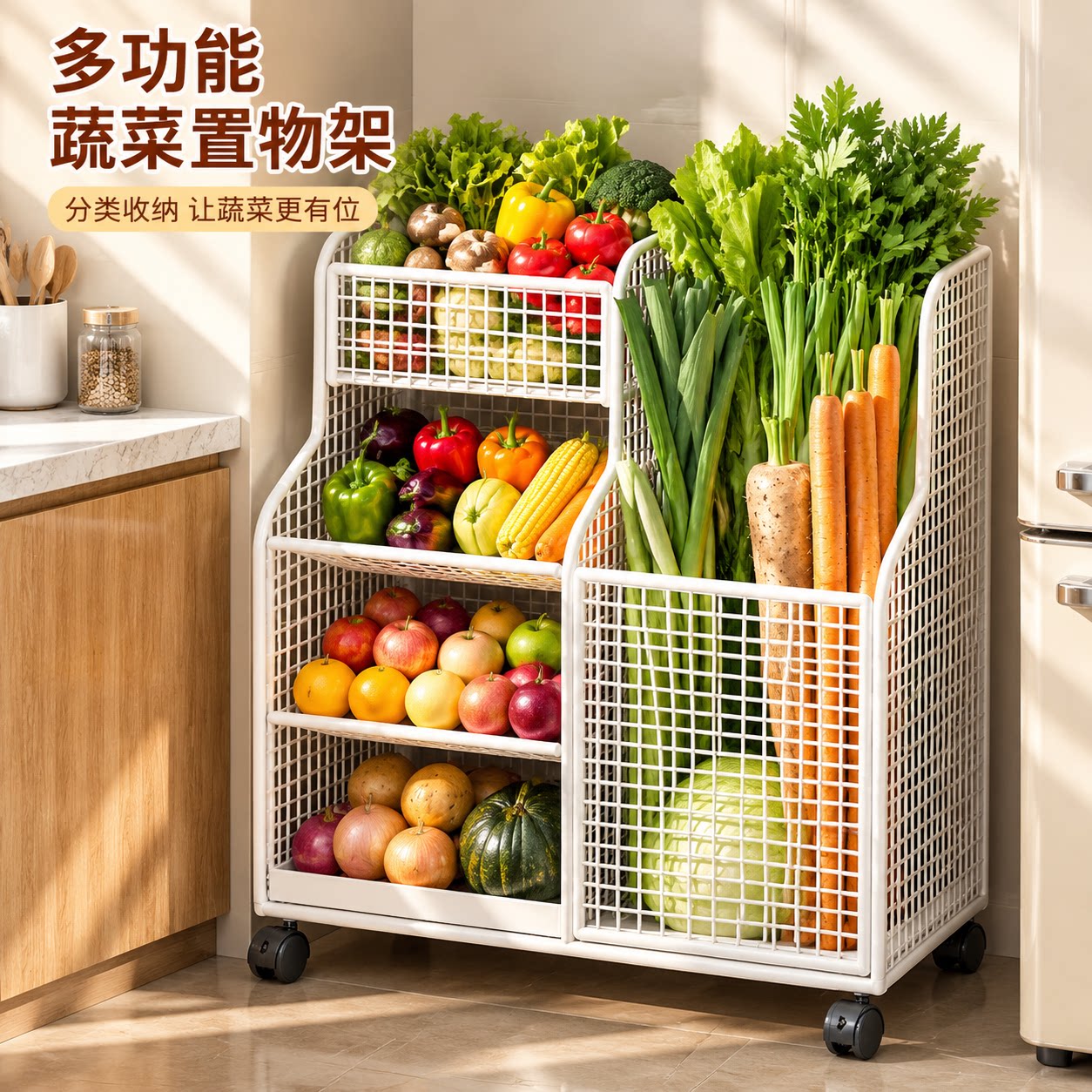 厨房储物筐置物架果蔬摆放收纳篮