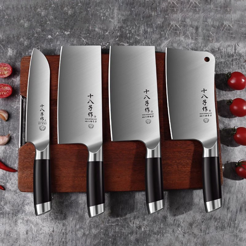 十八子作菜刀家用阳江全套切菜板二合一刀具厨房套装组合三件套
