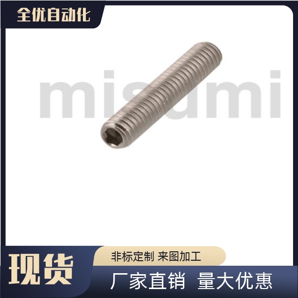 A角NN5/M6无头型调整牙螺栓BOMZ 内六孔孤圆头型PAS17 标准镀锌