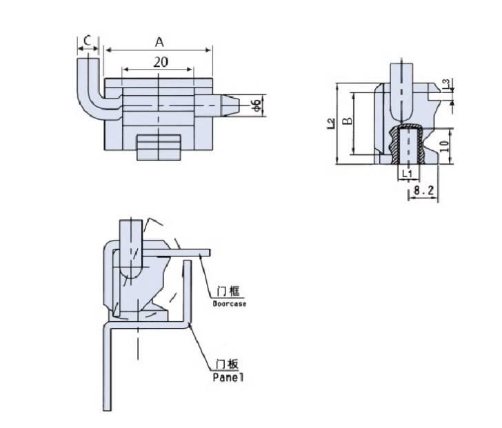 铰链 CL20-2卡铰链H3L00式配3电箱铰链/ECF暗装厂家直供