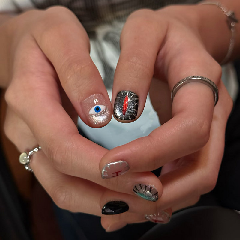 【男女同款】眼睛猫眼穿戴甲男士美甲小众美甲店同款高品质指甲片,彩妆/香水/美妆工具,穿戴甲/甲片,淘宝优惠券,粉丝福利购,淘宝优惠卷