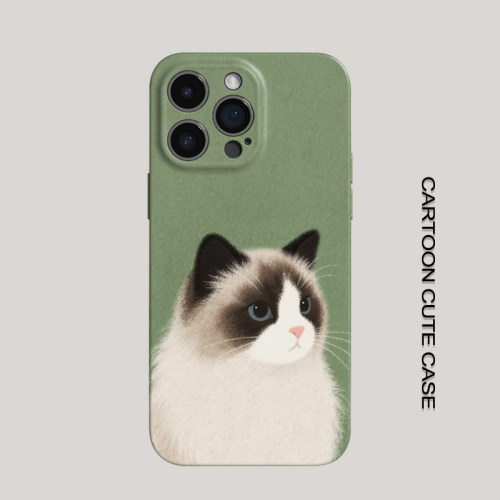 ins风可爱小猫咪苹果iPhone17手机壳菲林硬壳全包卡通适用华为mate80promax苹果16/15/15/13pro磨砂女生软壳