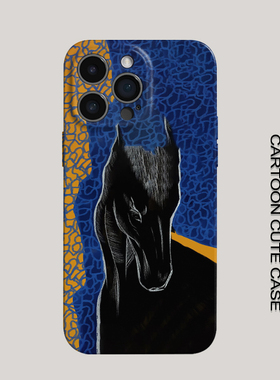 苹果iPhone17pro手机壳菲林硬壳全包卡通图案蓝色保护套适用于华为mate80promax苹果16/15/15/13pro磨砂软壳