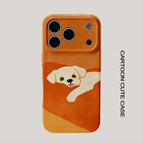 适用于iPhone17手机壳菲林壳卡通睡觉小狗可爱保护套个性创意适用华为mate80promax苹果15/16/13磨砂软壳女生