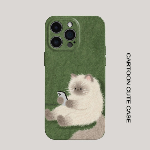 可爱卡通猫咪iPhone17手机壳苹果菲林硬壳全包保护套适用于华为mate80promax苹果16/15/15/13pro磨砂软壳男生