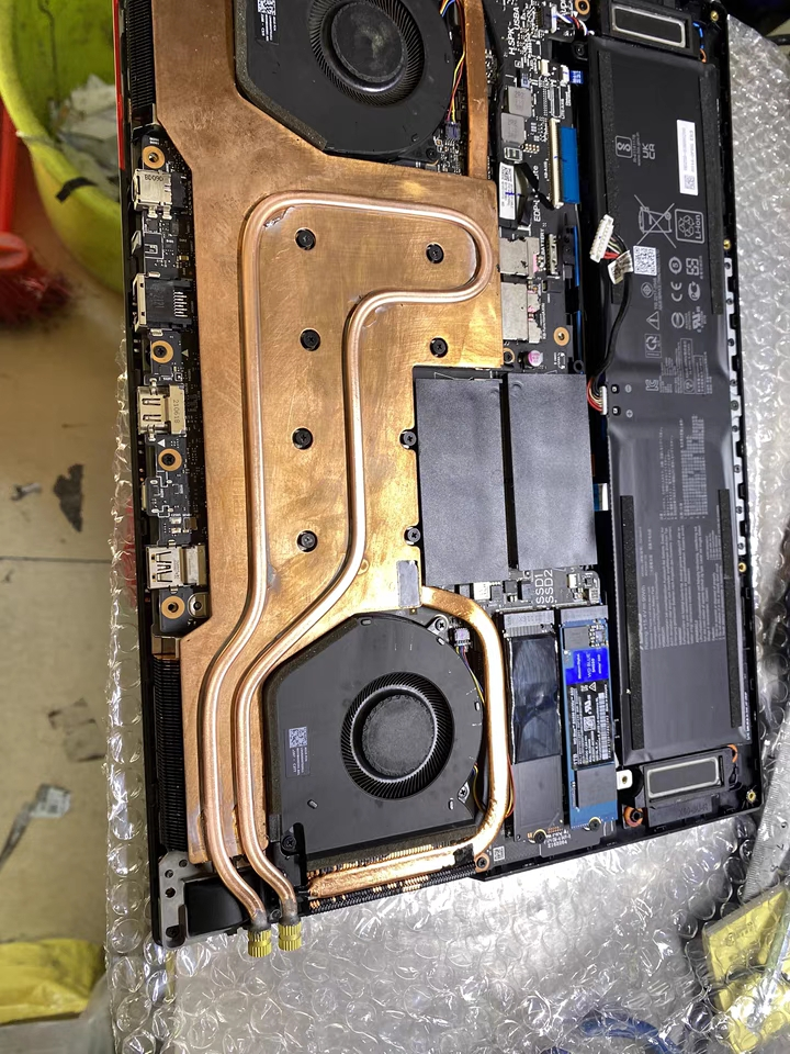 华硕枪神散热改装水冷笔记本水冷