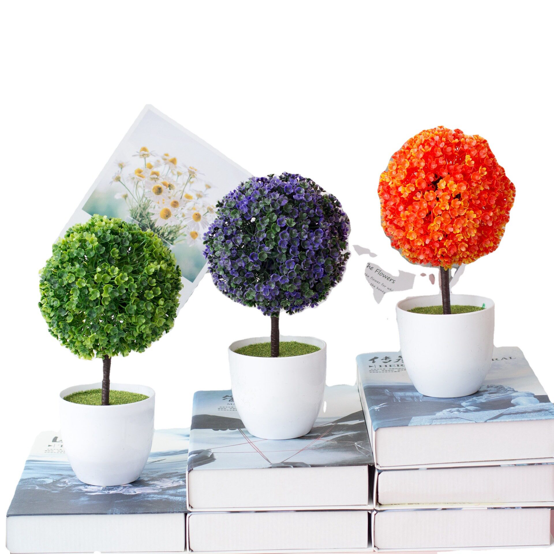 樱雪球 仿真植物盆 栽草球盆景小树家居装饰花摆件创意迷你小雪球