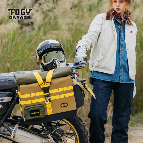 福禄车库星环边包摩托车杜卡迪复古长途机车摩旅防水带支架边包