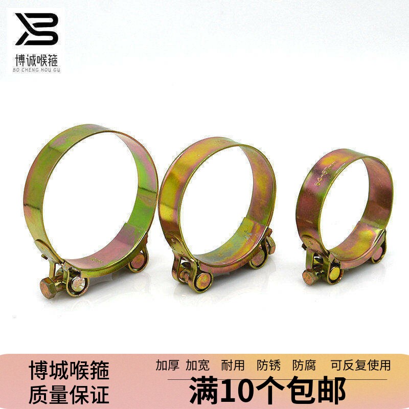 强力喉箍欧式铁镀锌加厚加宽管箍抱箍锁紧水管油管钢丝管加强卡箍