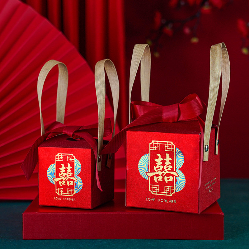 喜糖盒结婚糖果礼盒装空盒子2024新款婚礼伴手礼高级感手拎喜糖袋