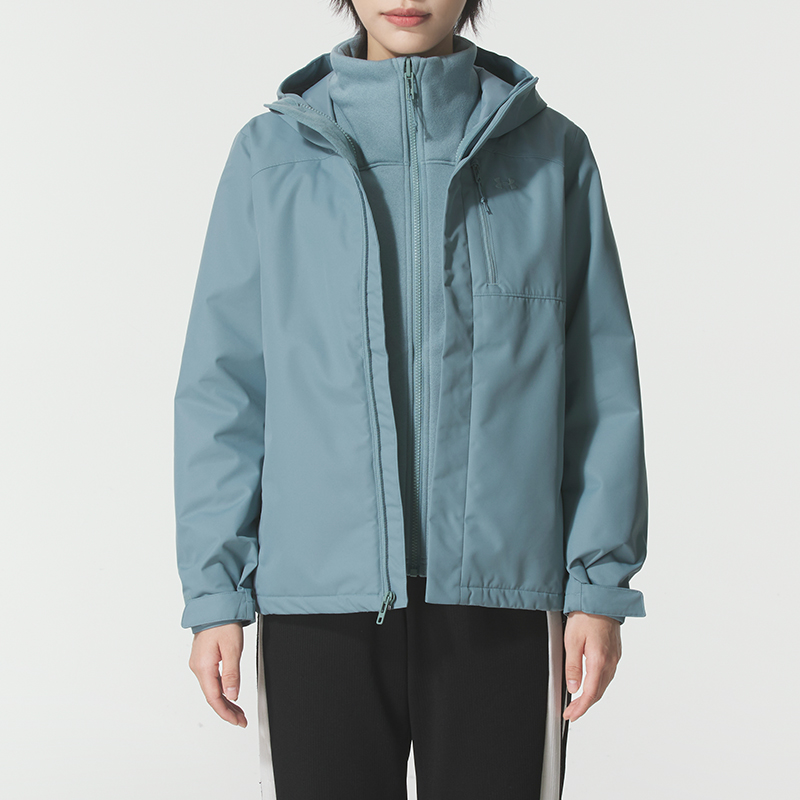 安德玛官方正品女款三合一冲锋衣