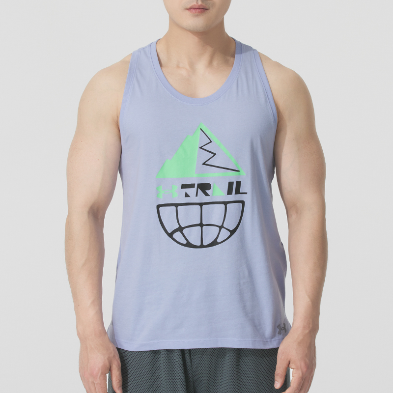 安德玛男子背心秋季快干透气无袖上衣健身跑步训练运动服T恤