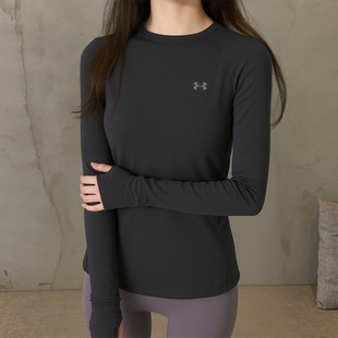 冬季 3.0训练健身休闲上衣连指长袖 Crew t恤 Base 安德玛女装