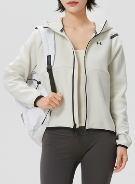 UA安德玛2026春季新款户外连帽运动服女透气夹克休闲外套1379842