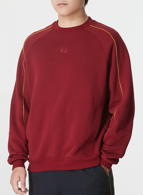 安德玛（UNDERARMOUR）卫衣男装 正品春季运动服休闲圆领上衣