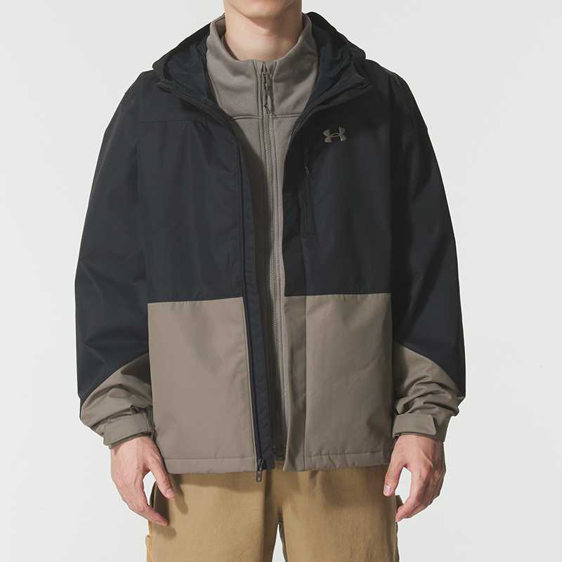 安德玛外套男2025秋冬新款保暖抓绒三合一冲锋上衣夹克6001213