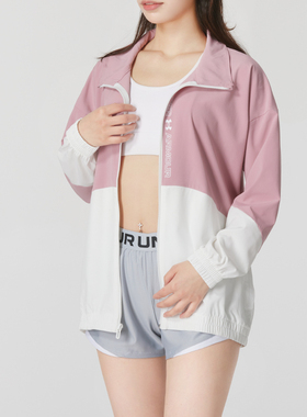 安德玛外套女装运动服潮流时尚休闲防风衣连帽夹克服 13698