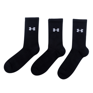 安德玛UA官方男袜女袜2026春季新款休闲袜子三双装透气运动中筒袜