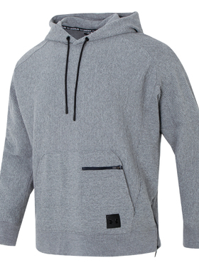 UA安德玛连帽卫衣男装春季保暖健身训练服休闲运动套头衫 13738