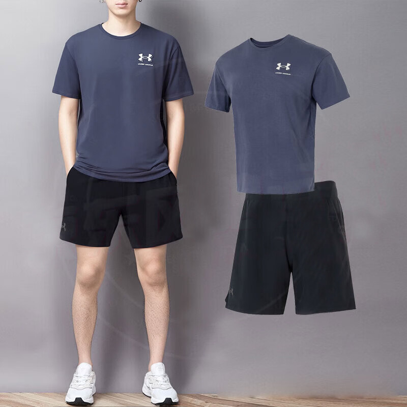 UA安德玛跑步运动套装男春季新款男士短袖短裤两件套训练T恤裤子,运动服/休闲服装,运动套装,淘宝优惠券,粉丝福利购,淘宝优惠卷
