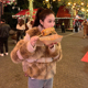 新款 大气女2024冬季 仿真皮草外套 环保毛软呢棉服时尚 Boamarket