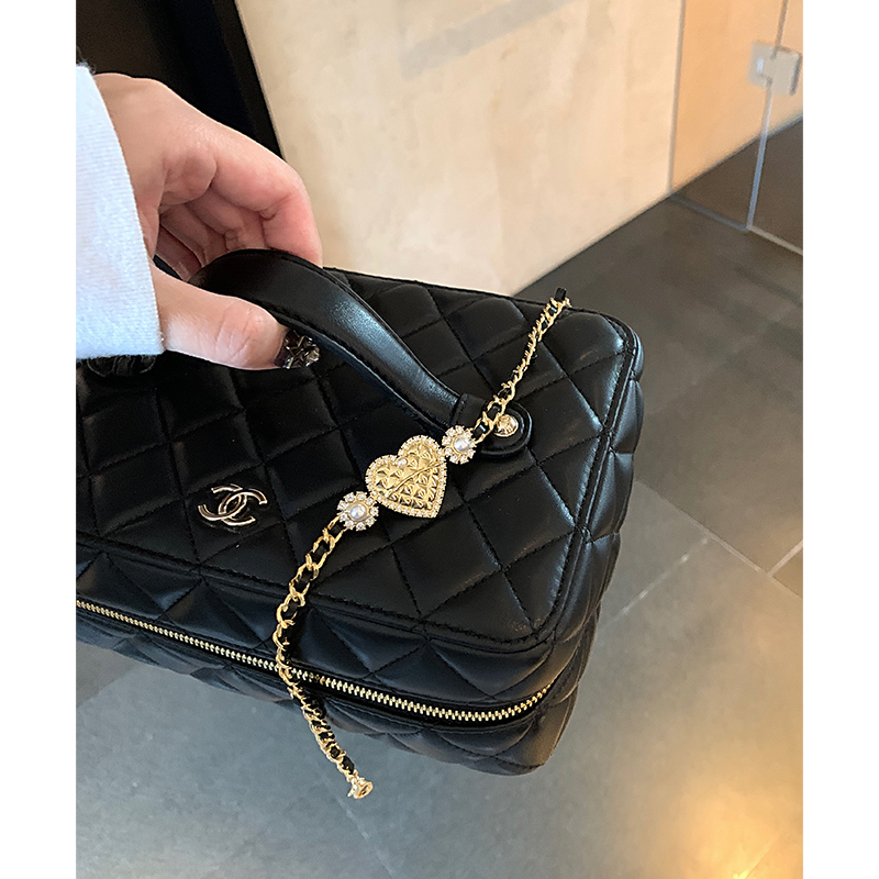 Boamarket链条爱心chocker项链甜酷辣妹风女颈链锁骨链配饰高级感