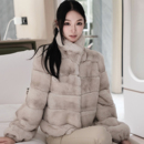 小立领加厚短款 新款 毛毛外套 兔毛皮草优雅气质女冬季 Boamarket