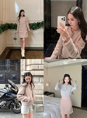 Boamarket 【典藏系列】手工短外套半裙长外套软花呢重工高级套装